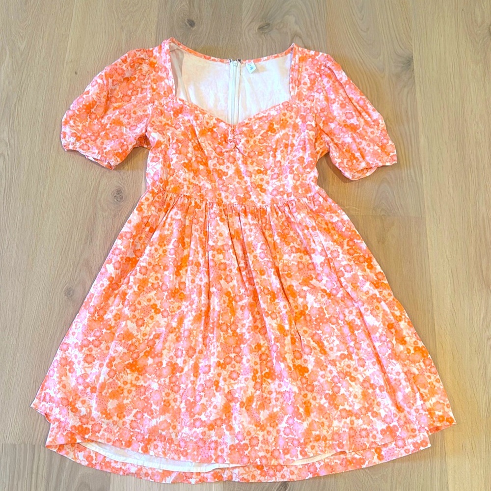 Nordstrom Peach Flower Dress